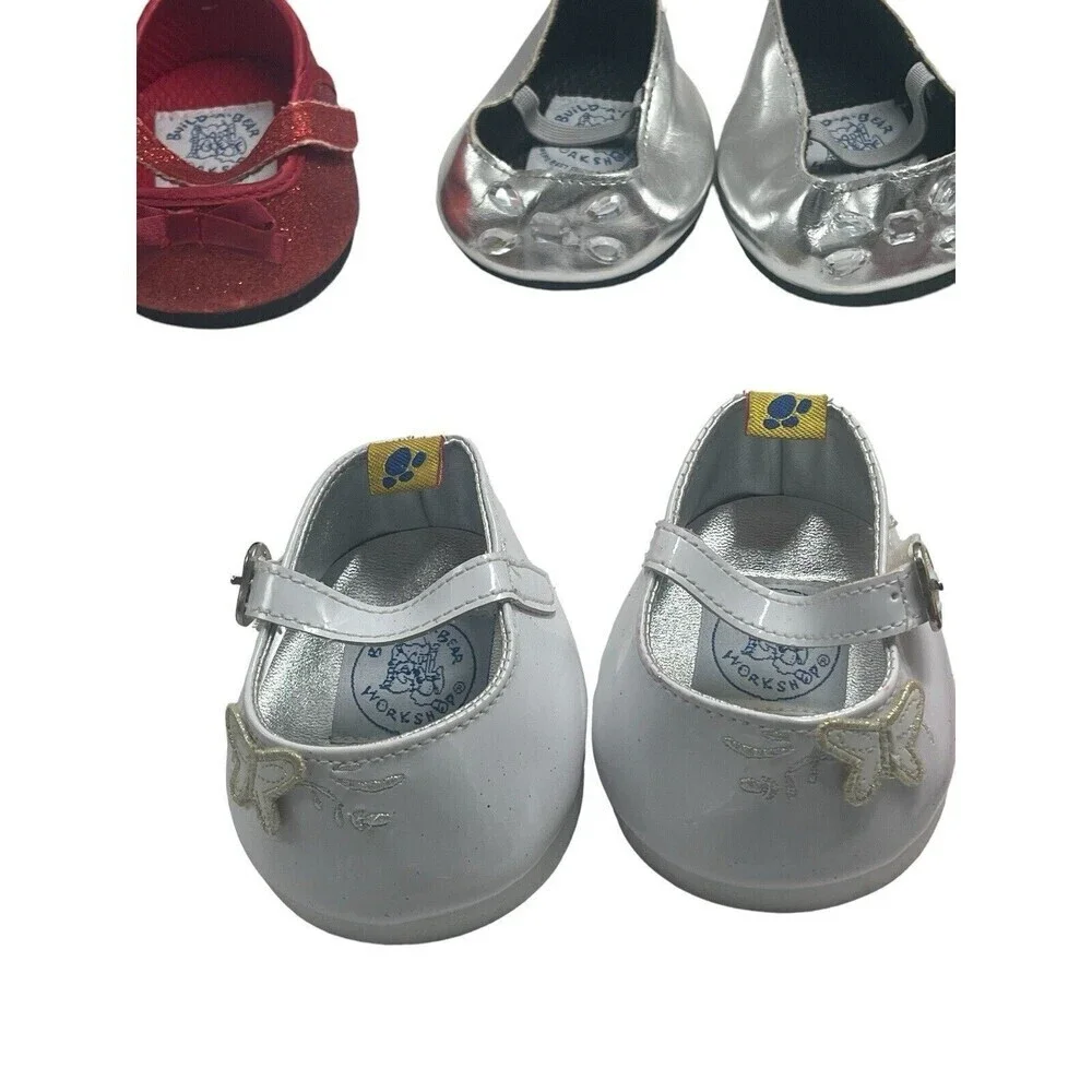 Lot of 6 Pairs Of Build A Bear BAB Shoes Sneakers Boots Sandals Slippers